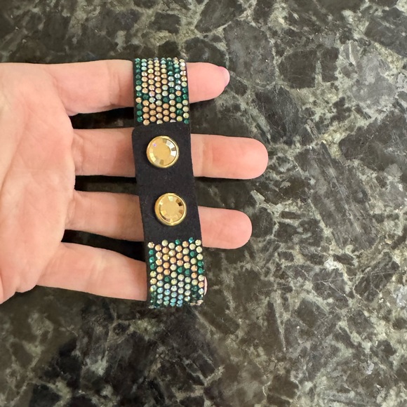 Touchstone Crystal Green and Gold Bracelet - Picture 2 of 5